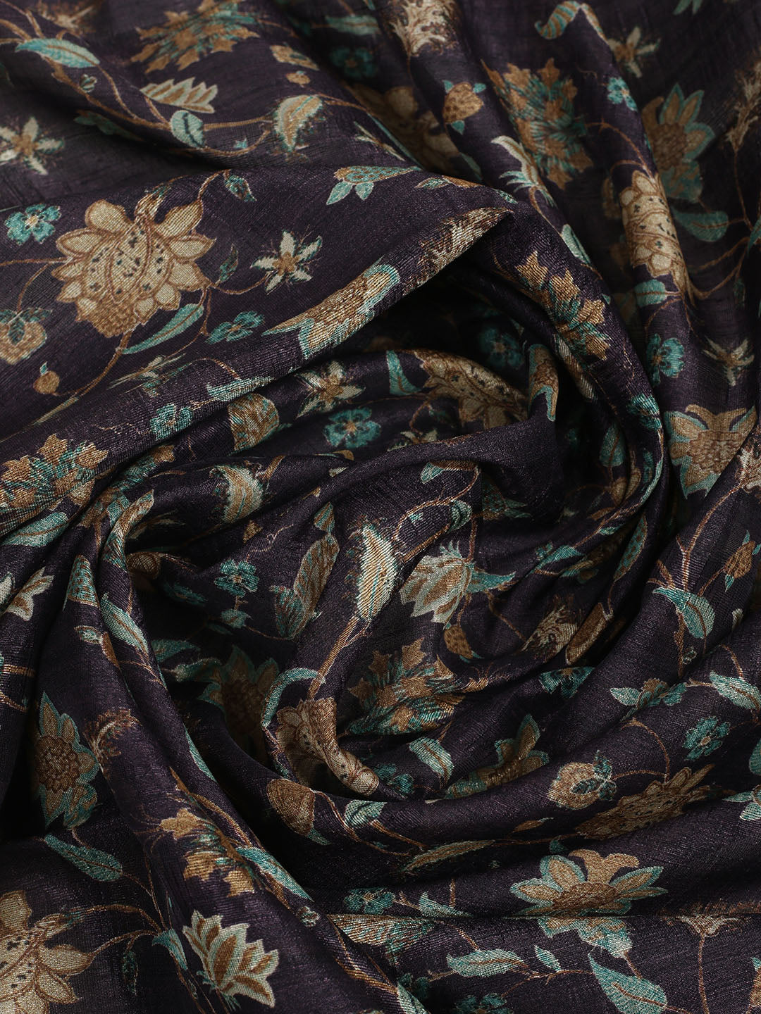 Embroidered Tussar Unstitched Suit With Dupatta