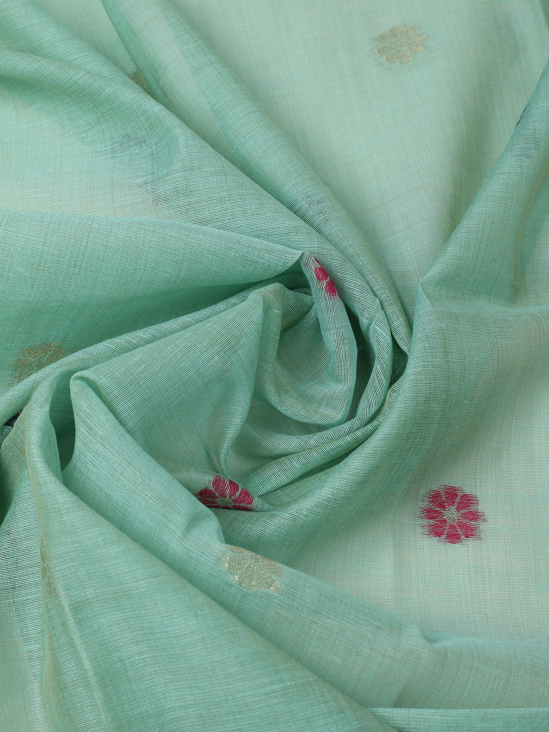 Embroidered Chanderi Unstitched Suit With Pant &amp; Dupatta