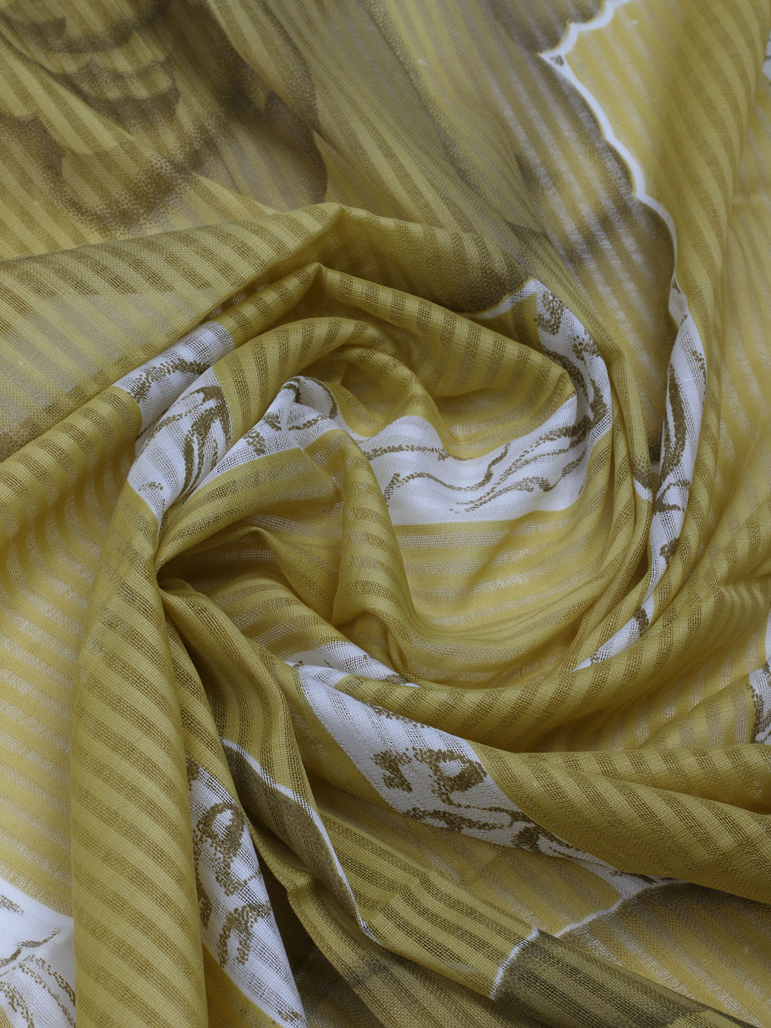 Printed Cotton Blend Unstitched Suit With Dupatta