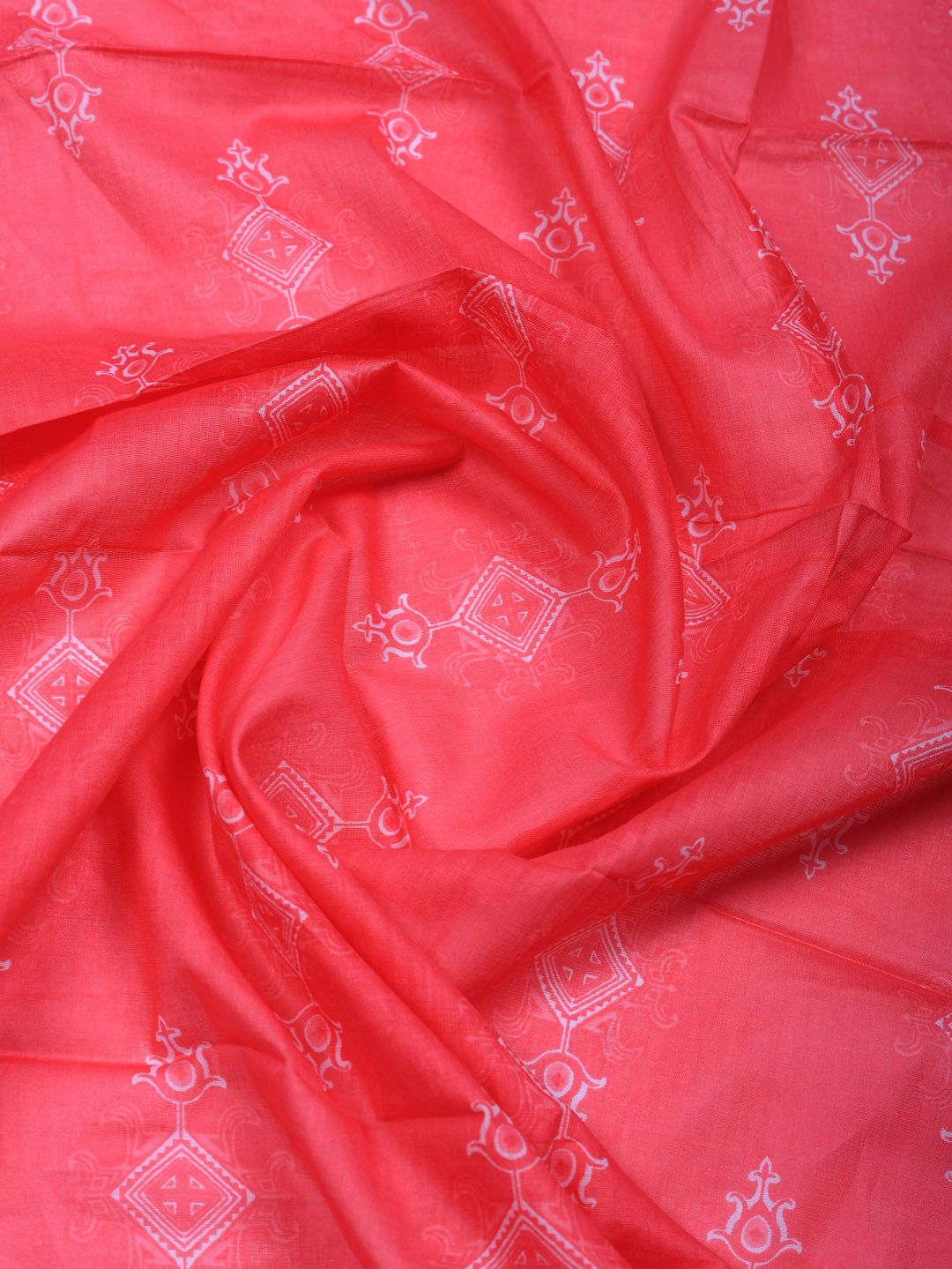 Printed Cotton Blend Unstitched Suit With Pant &amp; Dupatta