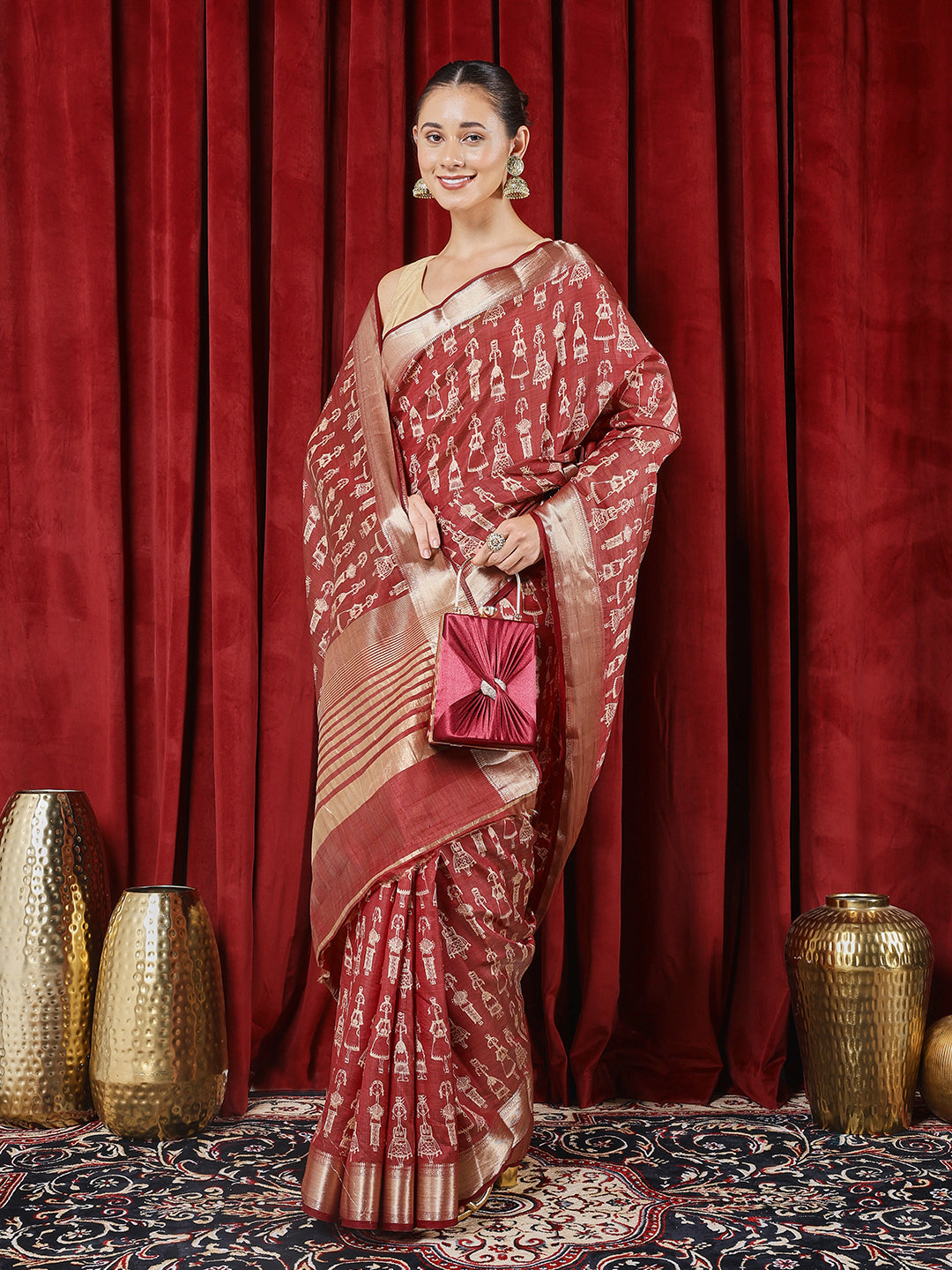 Digital Printed Art Silk Saree