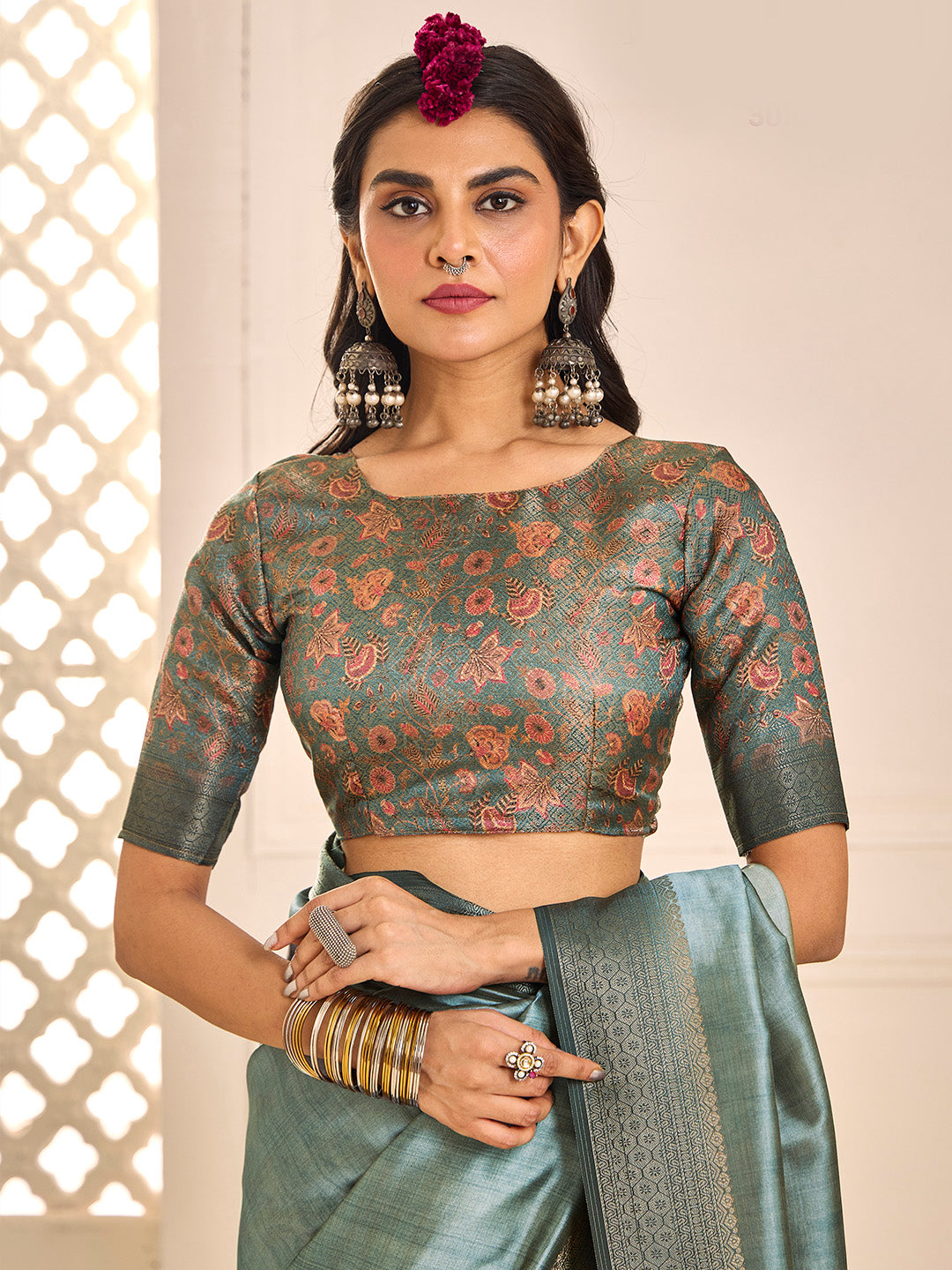 Zari Border Art Silk Saree