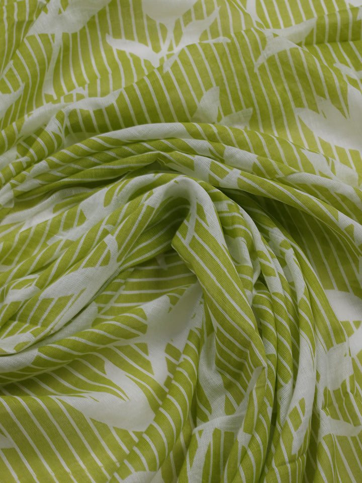 Printed Cotton Blend Unstitched Suit With Dupatta