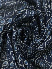 Embroidered Cotton Blend Ustitched Suit With Pant & Dupatta