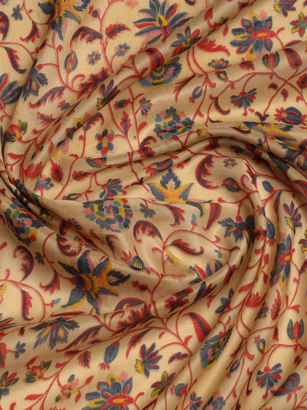 Printed Cotton Blend Unstitched Suit With Dupatta
