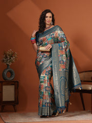 Woven Design Satin Saree