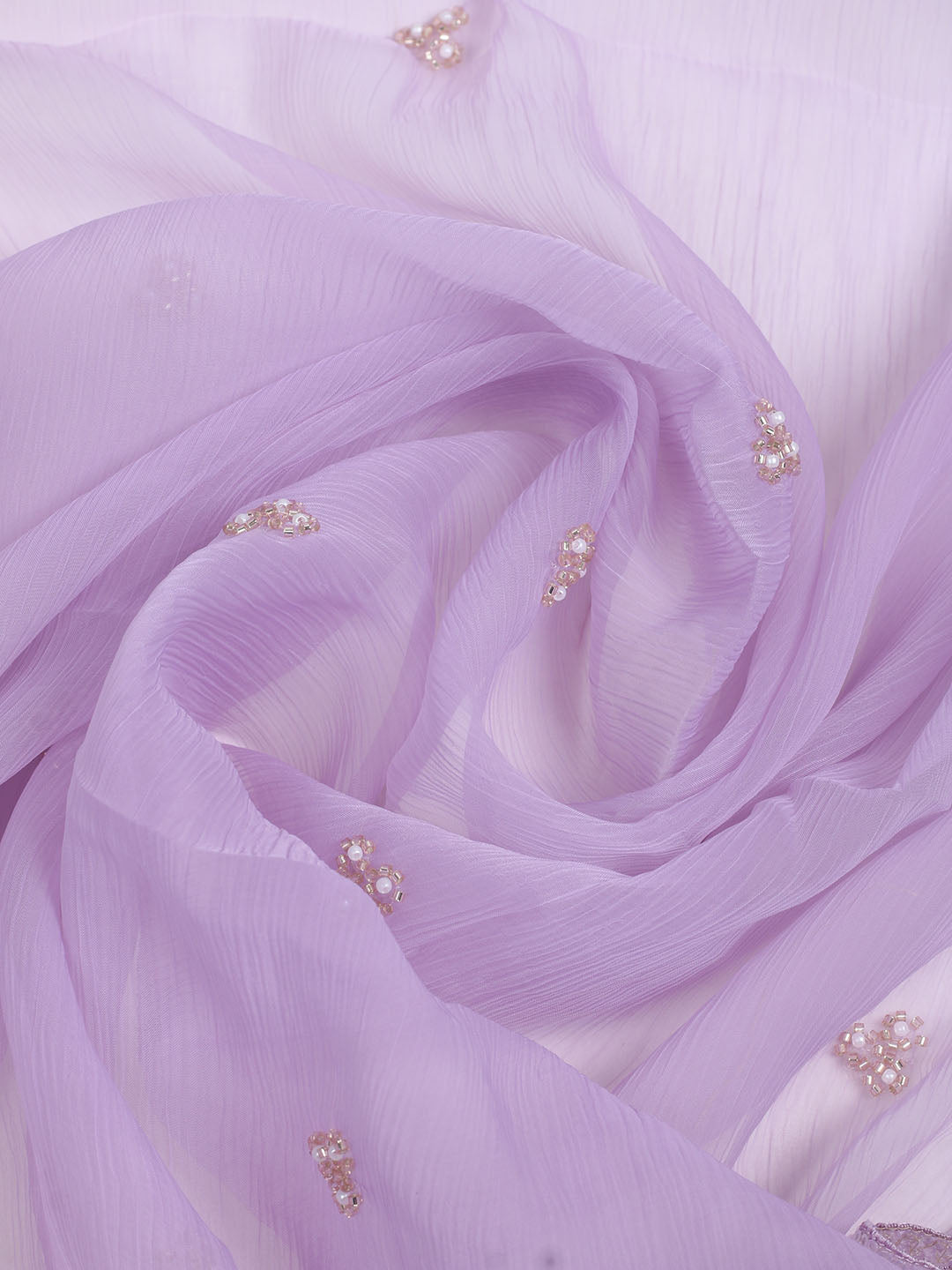 Embroidered Chiffon Unstitched Suit With Dupatta
