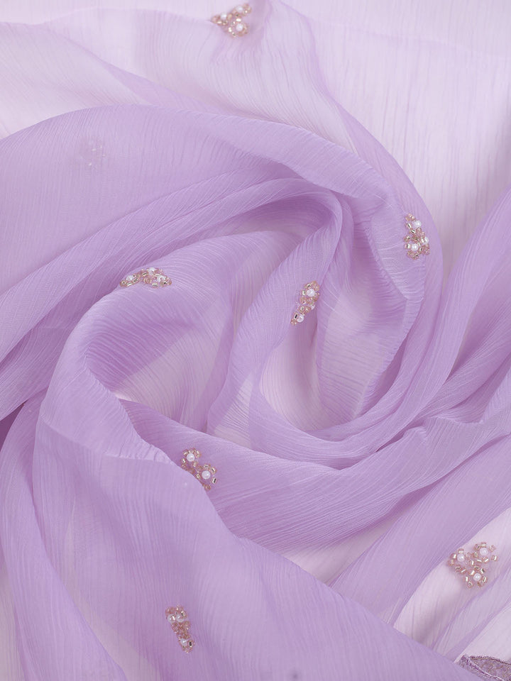 Embroidered Chiffon Unstitched Suit With Dupatta