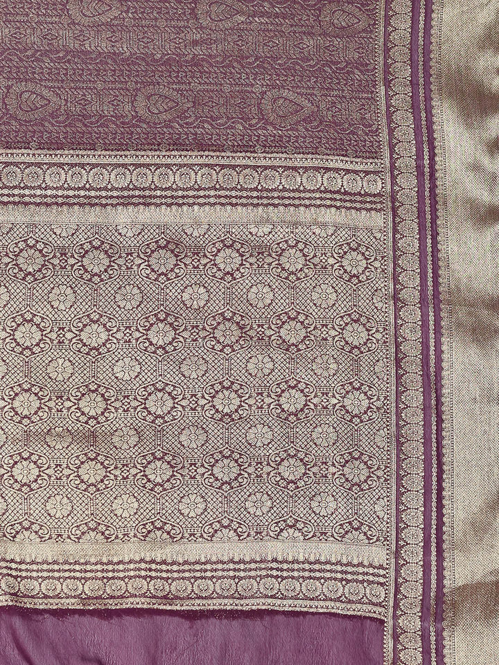 Zari Jaal Woven Crepe Saree