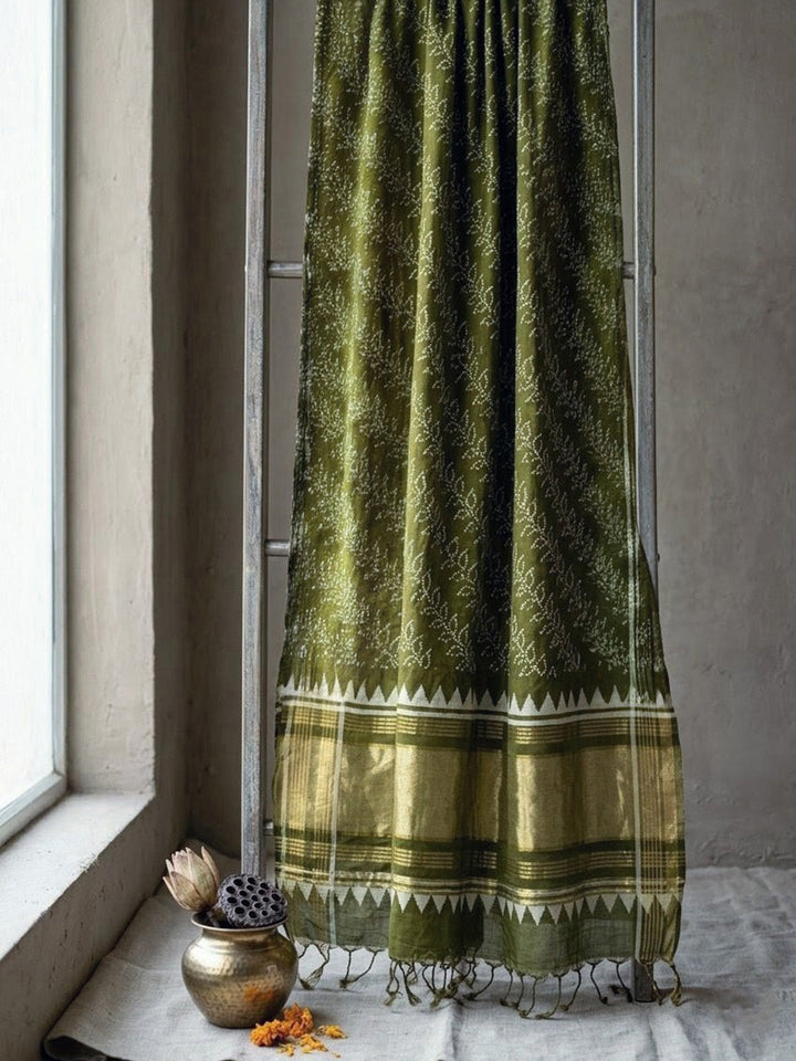 Embroidered Art Silk Unstitched Suit With Pant &amp; Dupatta