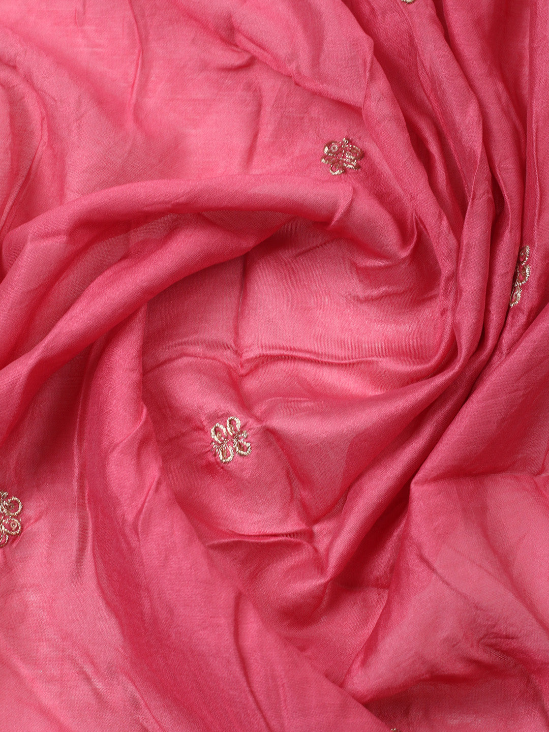 Printed Cotton Blend Unstitched Suit With Pant &amp; Dupatta