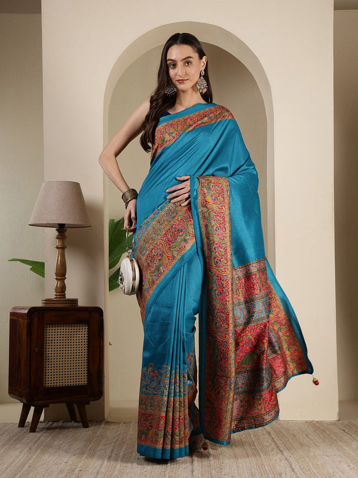Digital Printed Art Silk Saree