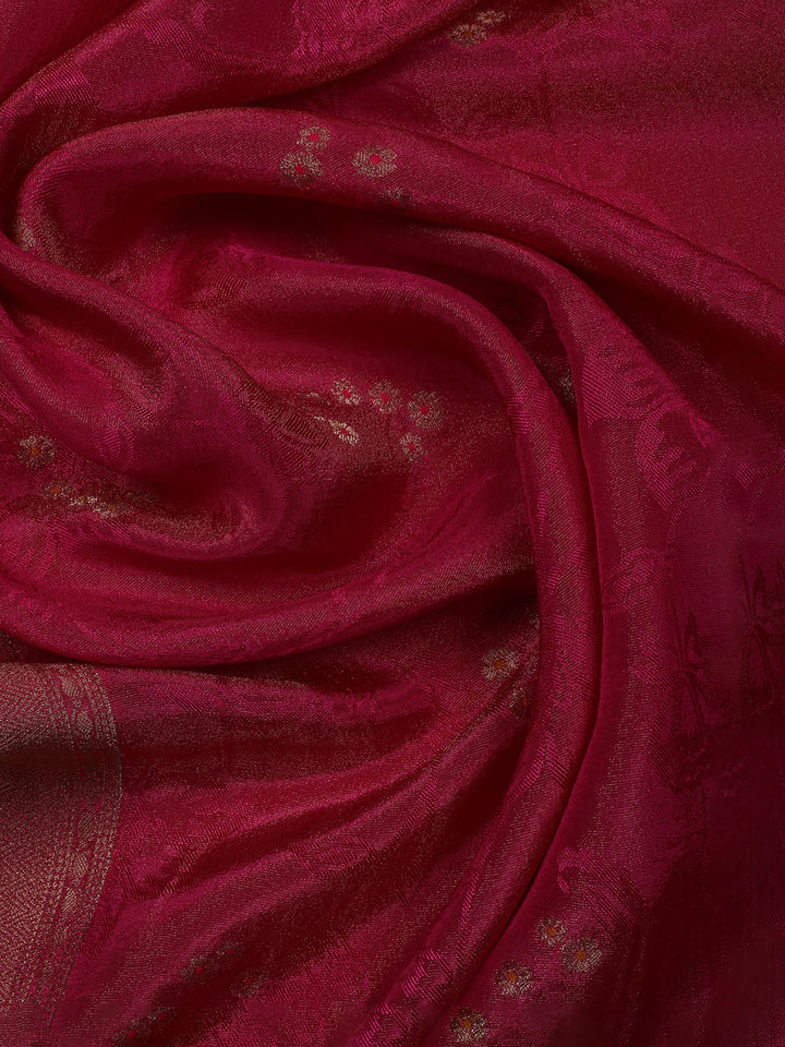 Kanjeevaram Chanderi Unstitched Suit With Dupatta
