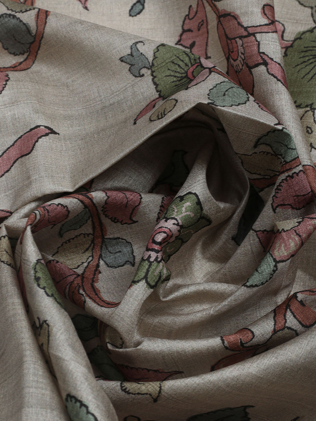 Embroidered Tussar Unstitched Suit With Dupatta