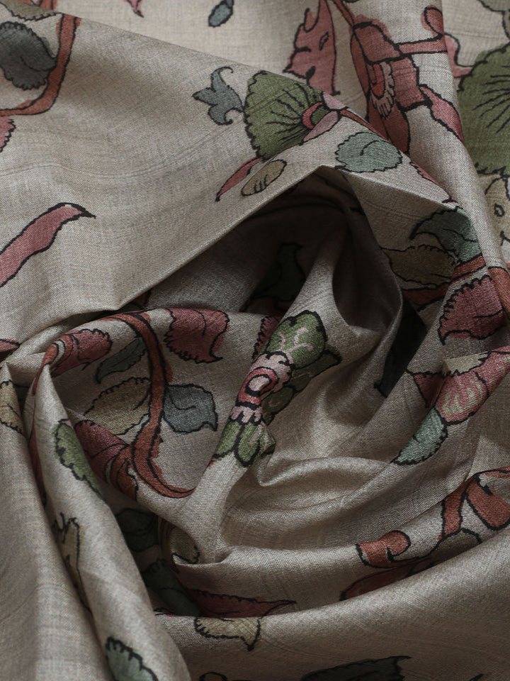 Embroidered Tussar Unstitched Suit With Dupatta