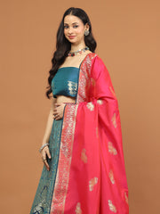 Banarasi Unstitched Choli With Lehenga & Dupatta