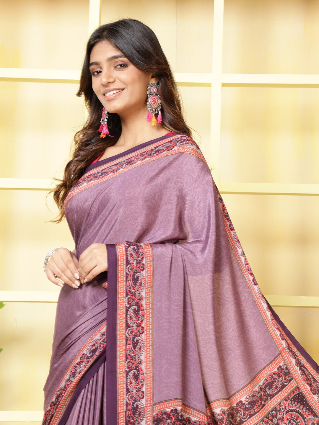 Digital Printed Crepe Saree