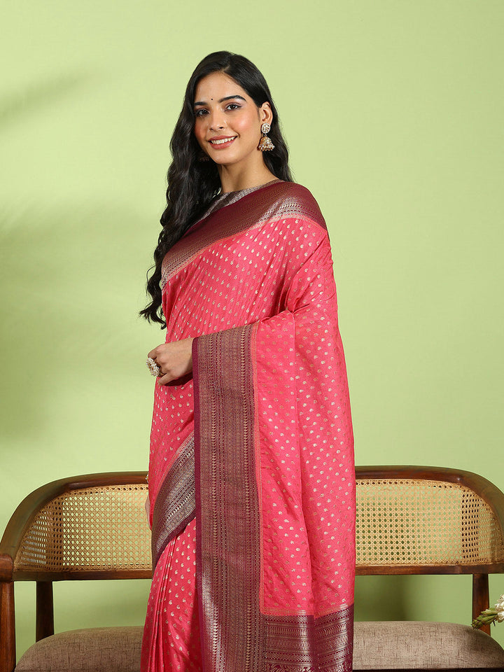 Plain Crepe Saree