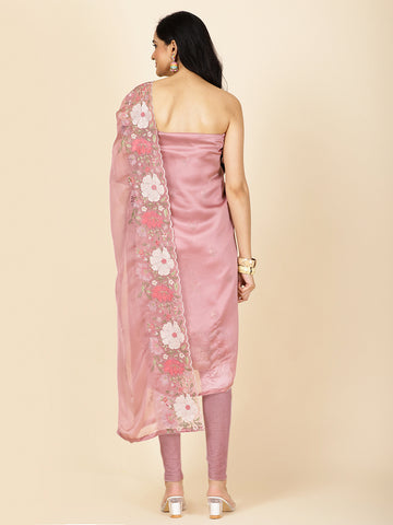 All Over Embroidery Georgette Unstitched Suit With Dupatta