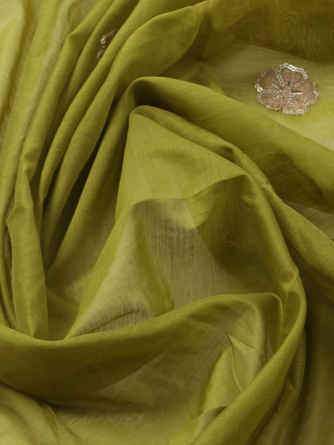 Embroidered Chanderi Unstitched Kurta With Pant &amp; Dupatta