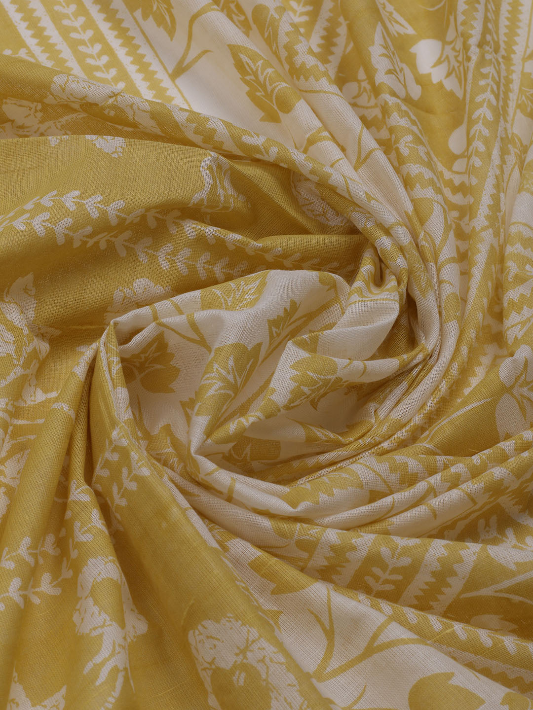 Printed Cotton Blend Unstitched Suit With Dupatta