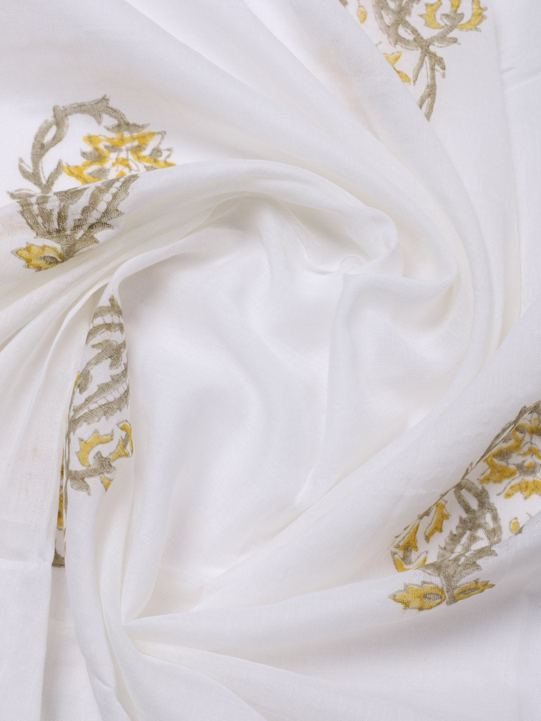 Printed Cotton Blend Unstitched Suit With Pant &amp; Dupatta
