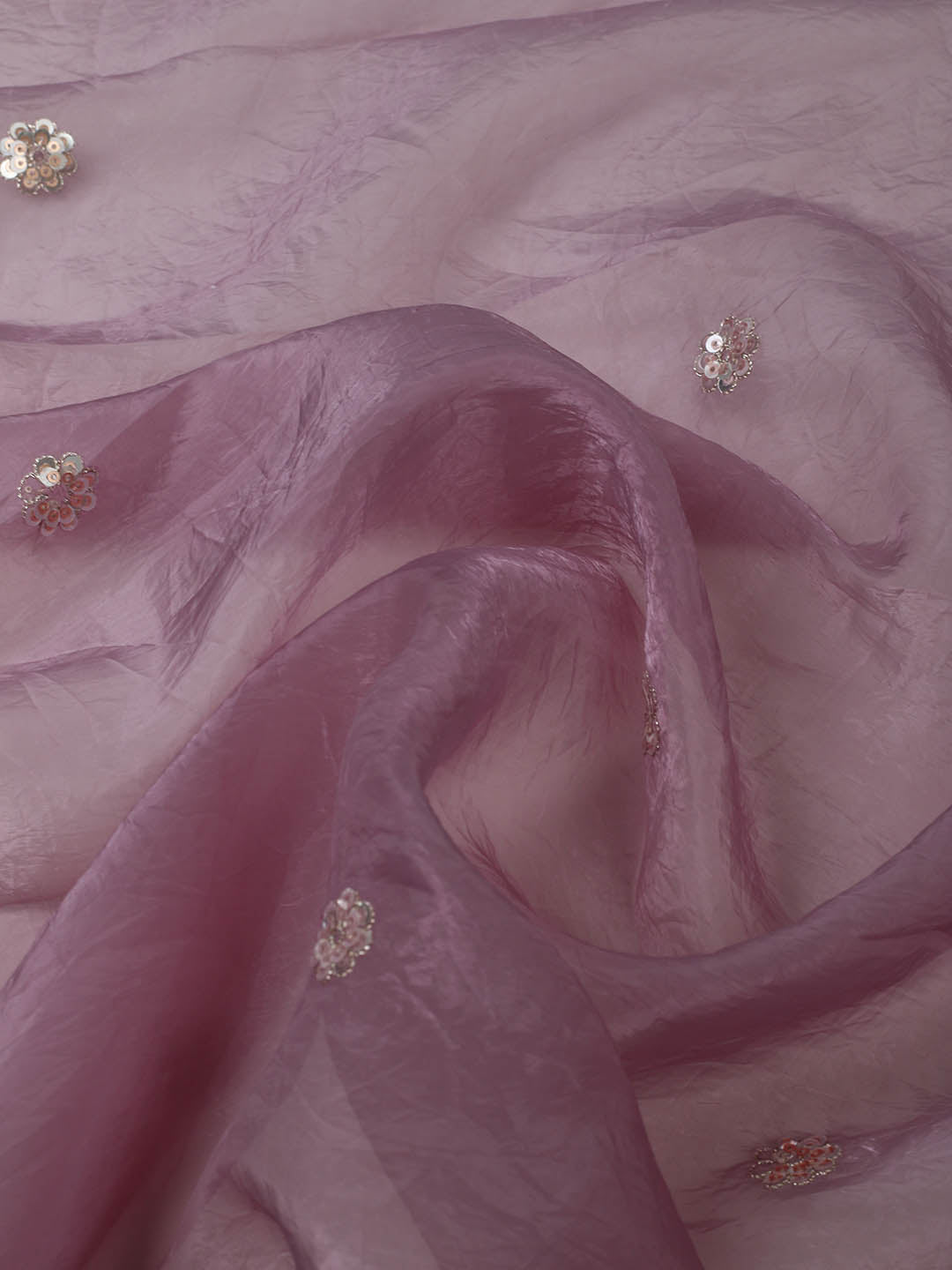 Embroidered Organza Unstitched Suit With Pant &amp; Dupatta