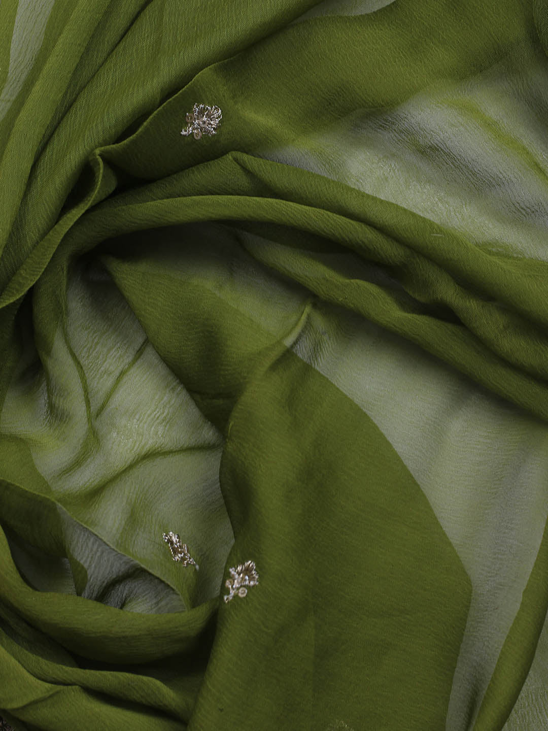 Printed Crepe Unstitched Suit With Dupatta