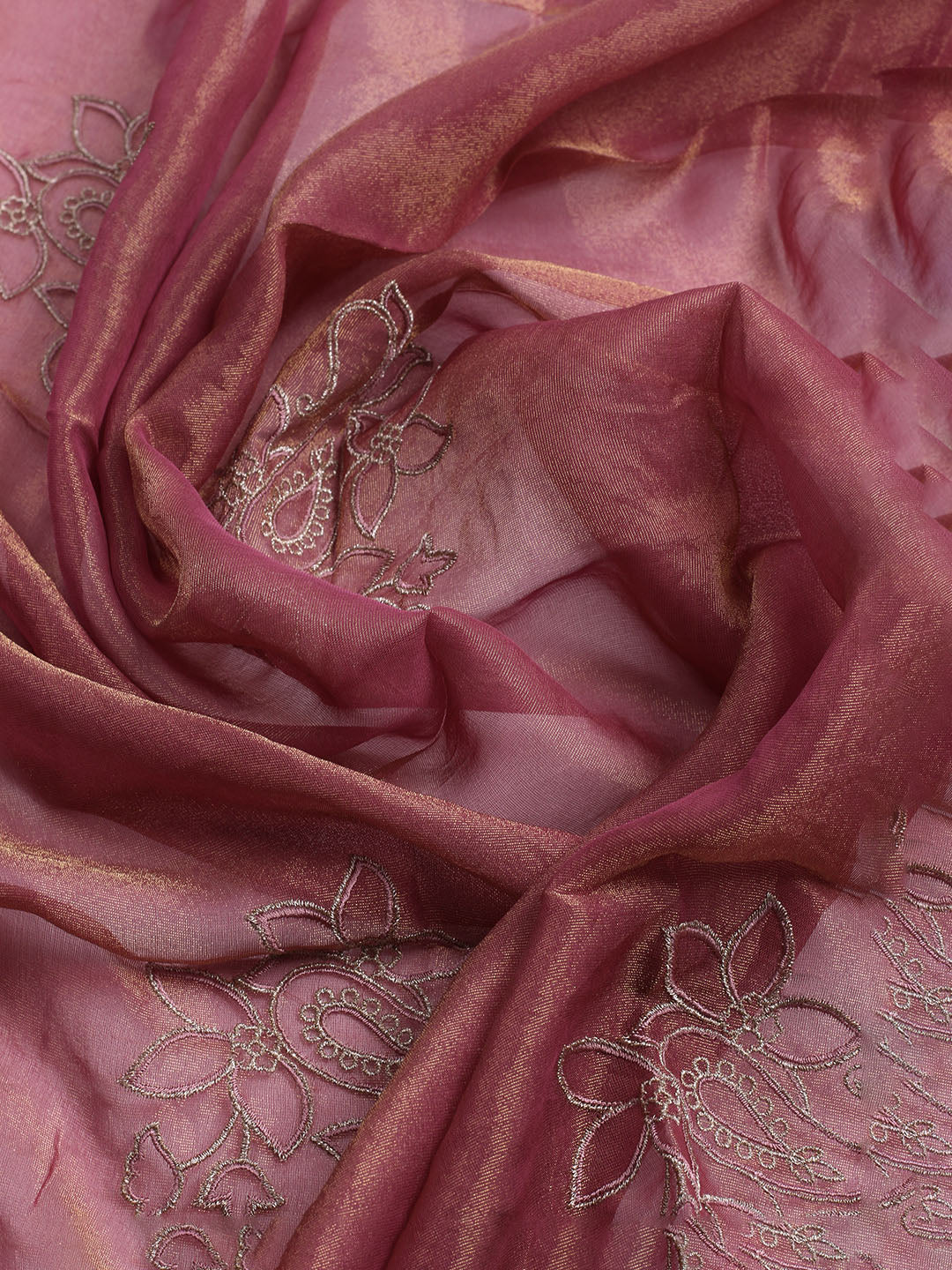 Woven Design Tissue Unstitched Suit With Dupatta