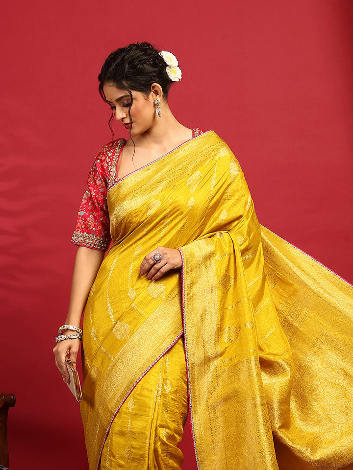 Embroidered Dola Silk Saree