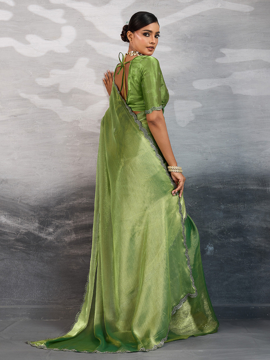 Woven Border Tissue Saree