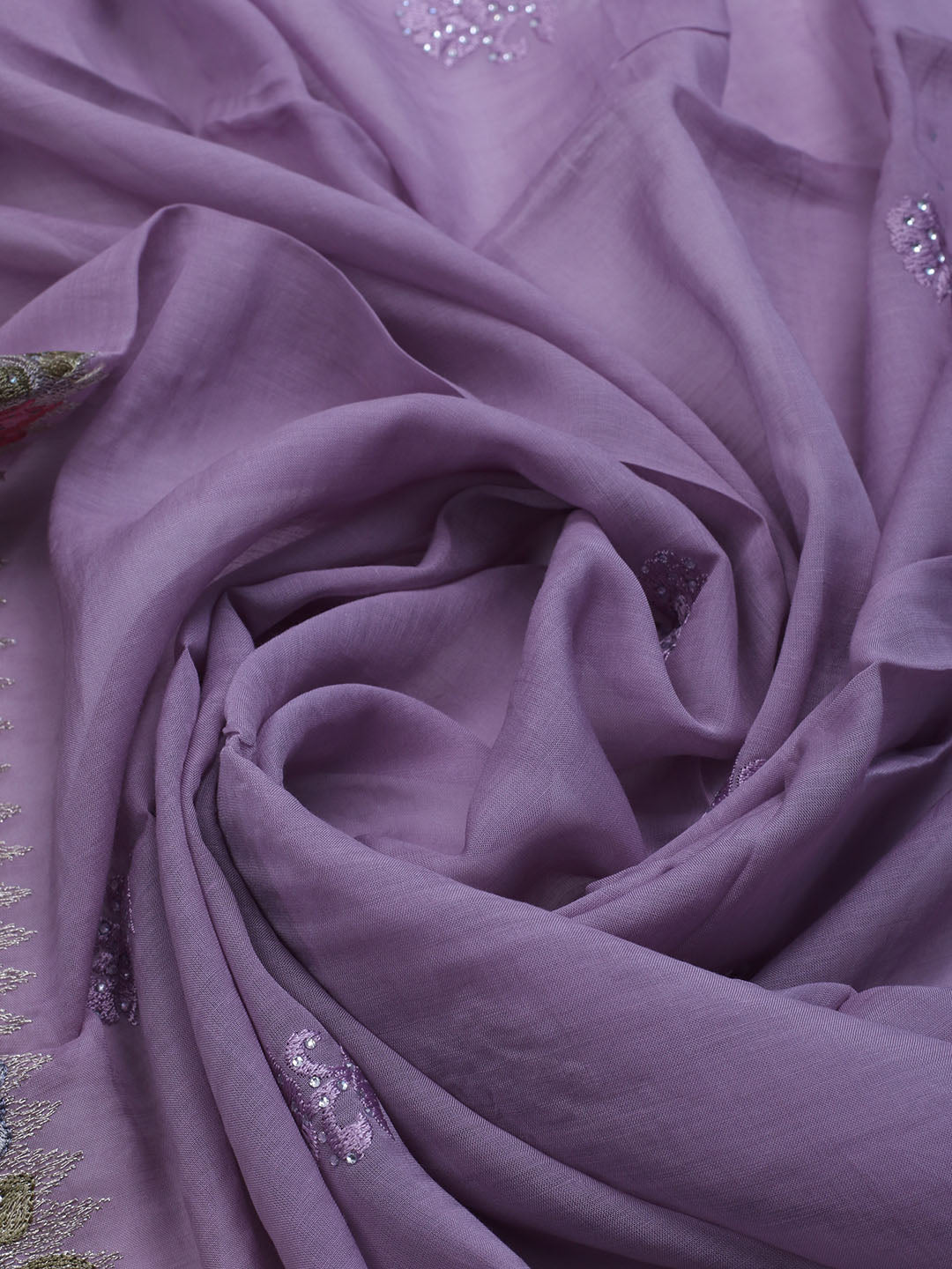 Embroidered Organza Unstitched Suit With Dupatta