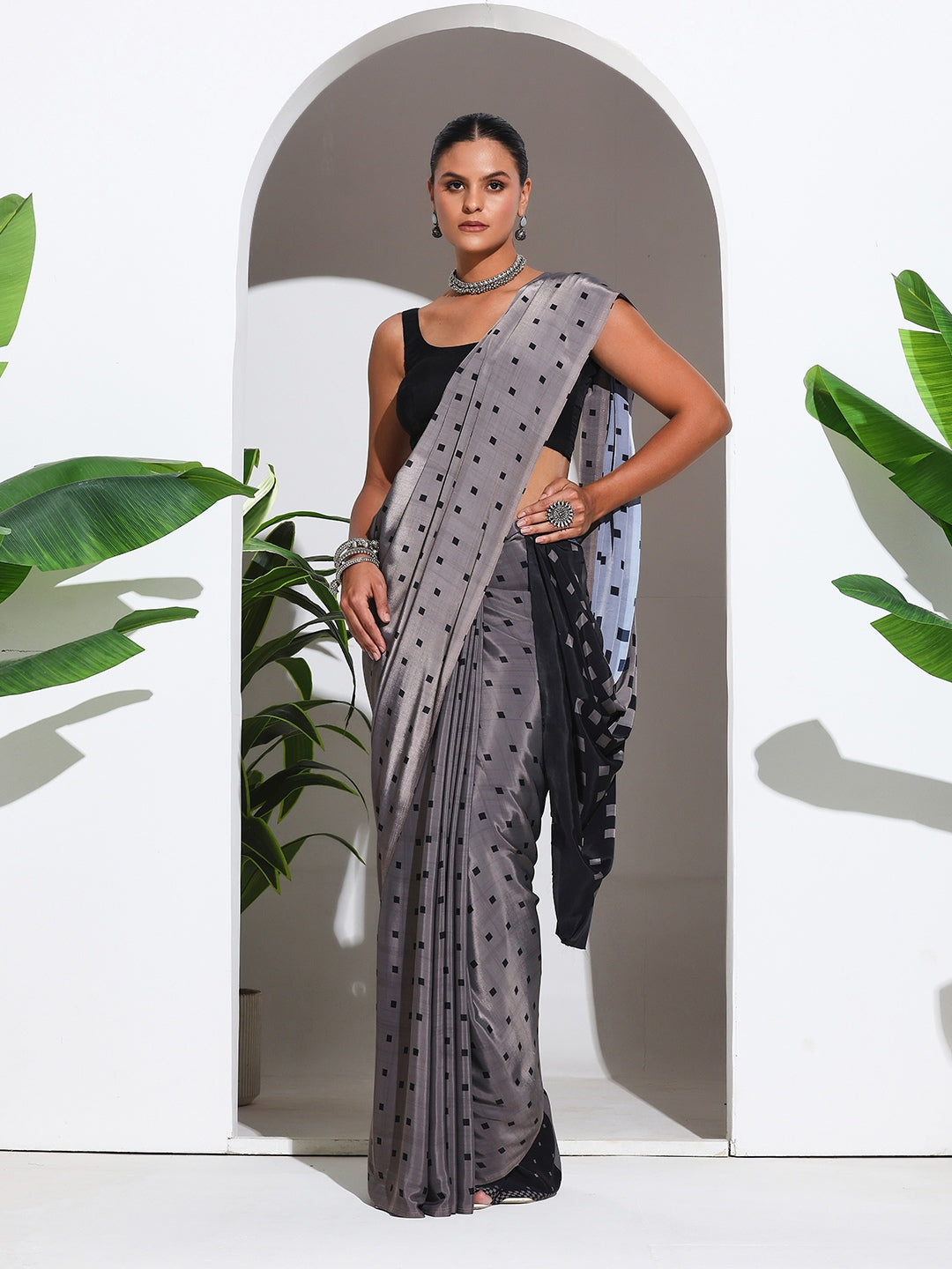Digital Printed Crepe Saree