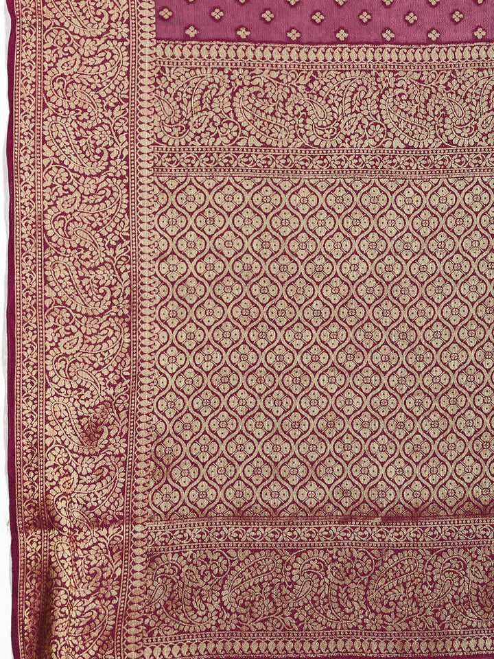 Zari Border Woven Chiffon Saree