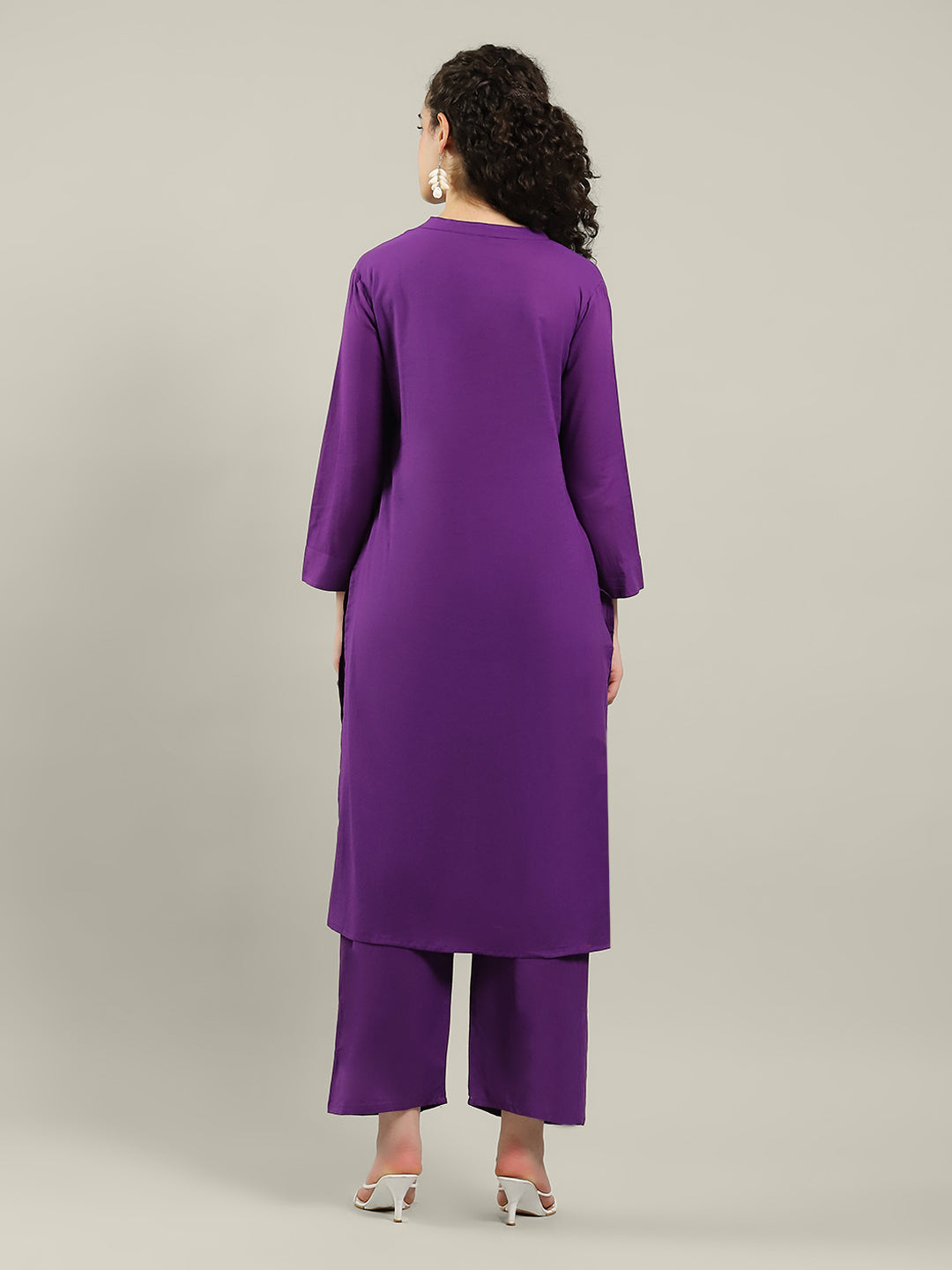 Printed Cotton Blend Kurta With Pants