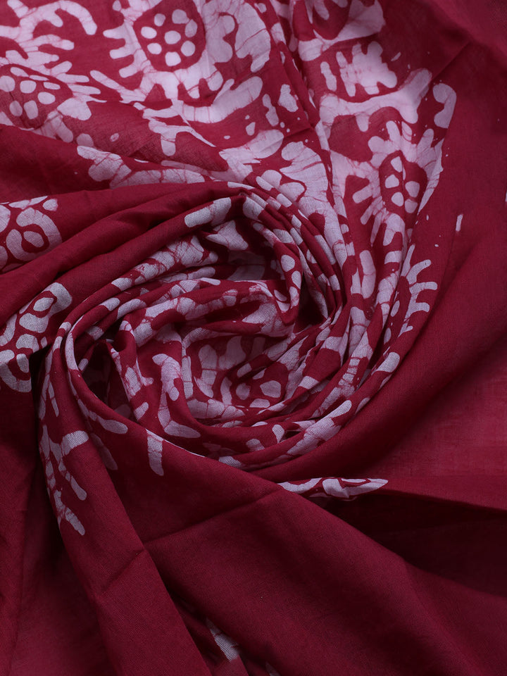 Printed Cotton Blend Unstitched Kurta With Pant &amp; Dupatta