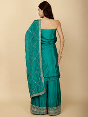 Woven Crepe Unstitched Suit Piece With Dupatta