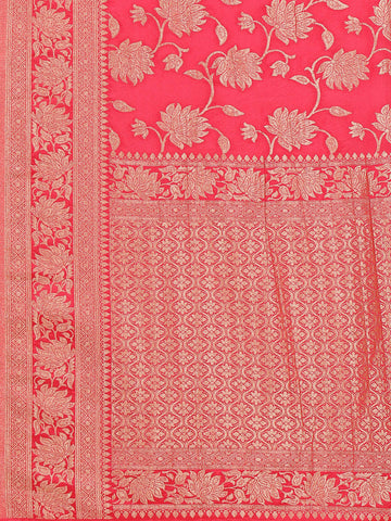 Zari Jaal Crepe Woven Saree