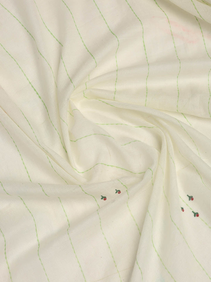Printed Cotton Blend Unstitched Suit With Dupatta