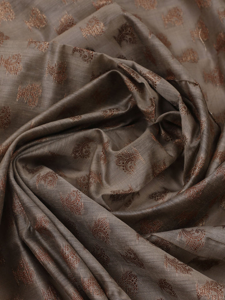 Woven Chanderi Unstitched Suit With Dupatta