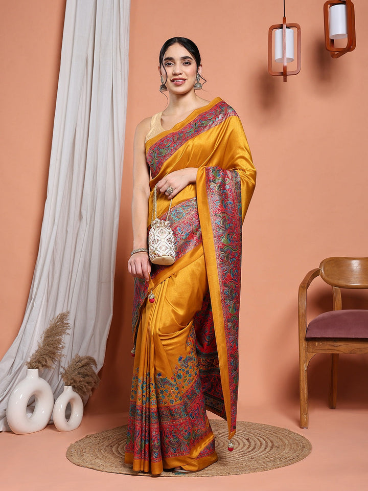 Digital Printed Art Silk Saree