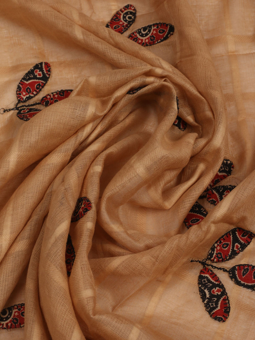 Printed Cotton Unstitched Suits Printed Suit With Pant &amp; Dupatta
