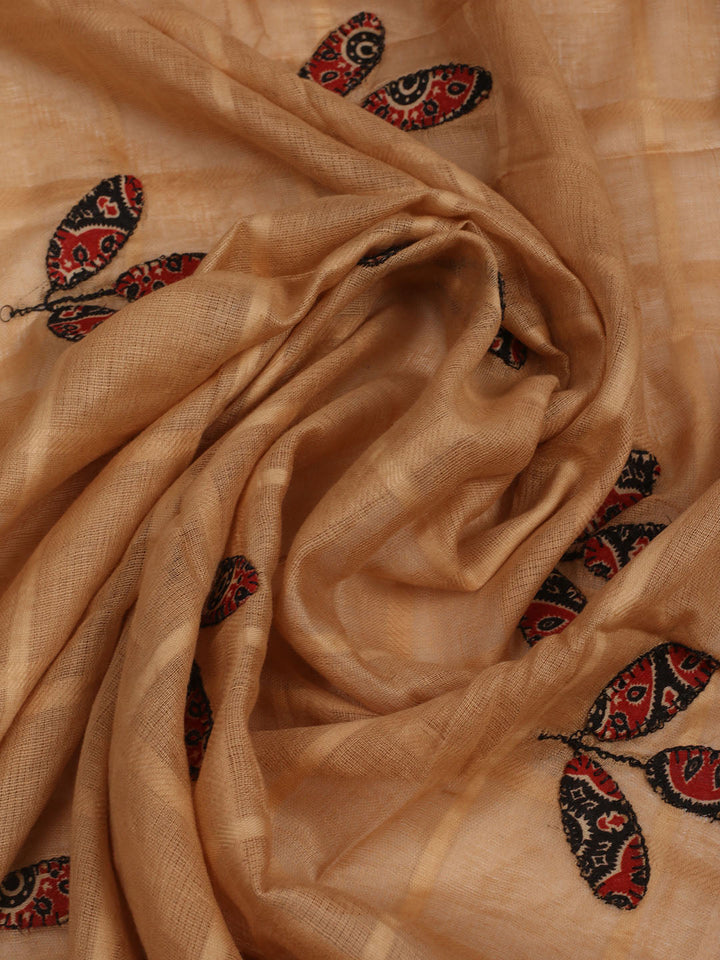 Printed Cotton Unstitched Suits Printed Suit With Pant &amp; Dupatta