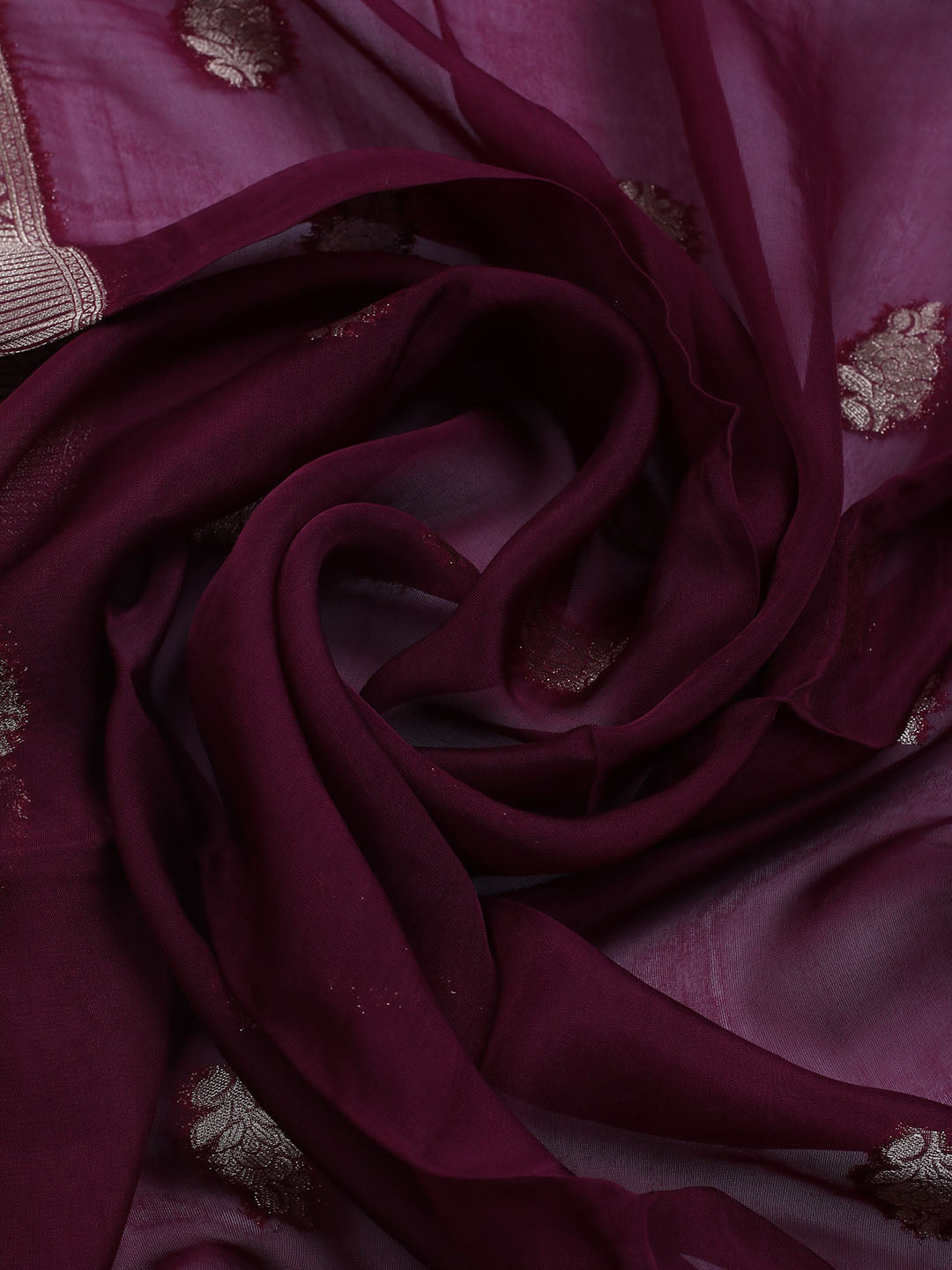Embroidered Art Silk Unstitched Suit With Dupatta