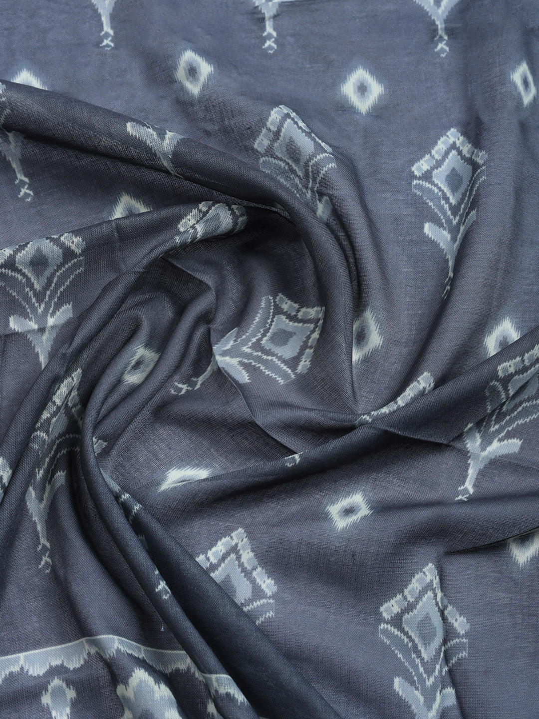 Embroidered Cotton Blend Unstitched Suit With Pant &amp; Dupatta