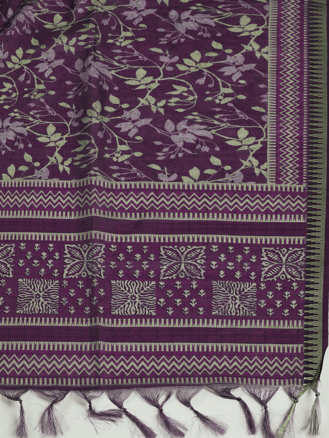 Printed Tussar Saree