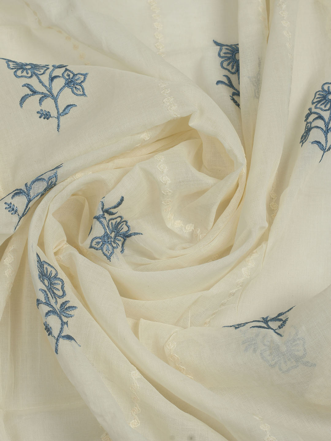 Printed Cotton Unstitched Suit With Pant &amp; Dupatta