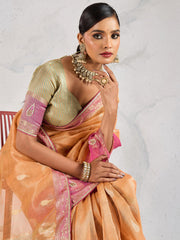 Woven Design Linen Saree
