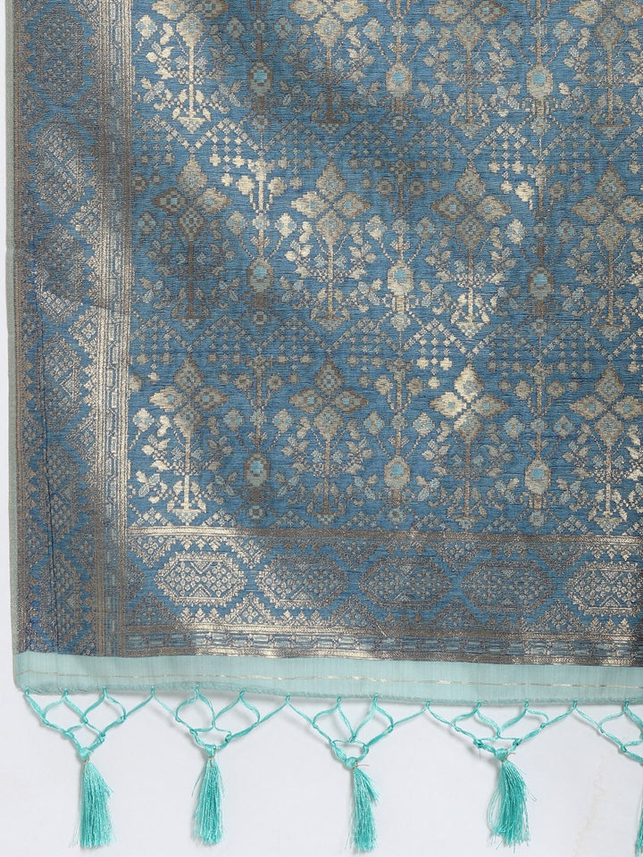 Zari Jaal Art Silk Woven Saree