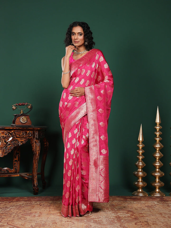 Woven Design Cotton Blend Saree